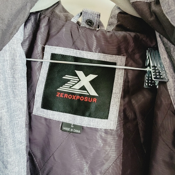 Womens Gray and White Snow Jacket w/ removeable Fuschia Pink Fleece Jacket Sz L - Picture 12 of 12